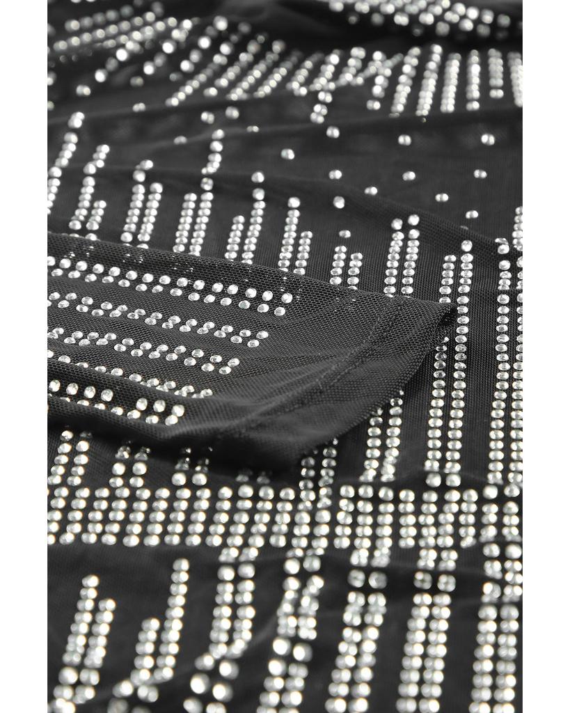 Azura Exchange Rhinestone Long Sleeve Bodysuit