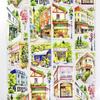Journal Street Corner Get Light BoBo Fish Store City Street Green PET Scrapbook DIY Sticker