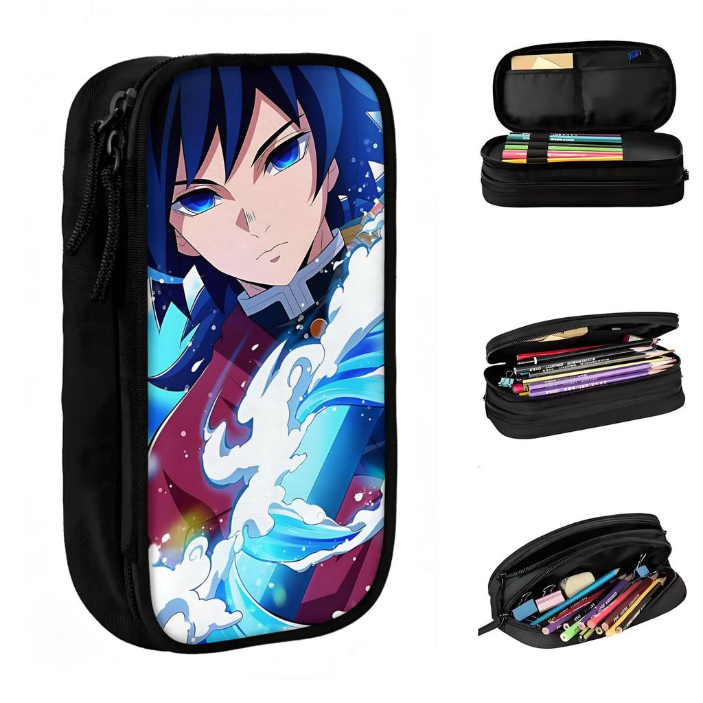 Custom Korean S-Slayered Japan Comic Manga Pencil Cases for Girls Boys Large Capacity Pen Box Bag School Accessories
