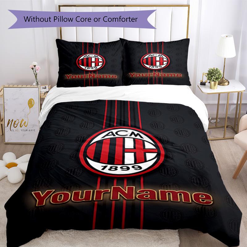 Ac Milan Customize your name Bedding Set Breathable Duvet Cover with Pillowcases Home Decoration Birthday Gift