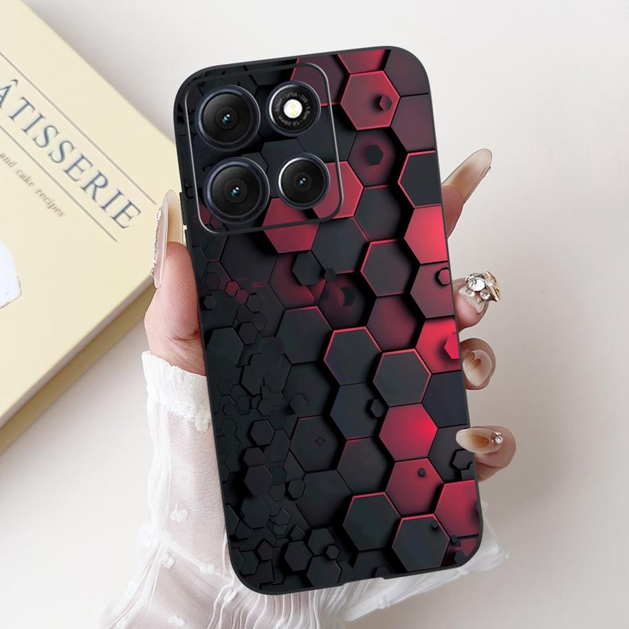 For Motorola Moto G86 Power Case Popular Flower Space Soft Black Silicone TPU Funda For Moto G86 Power 2025 Bumper G86Power Case