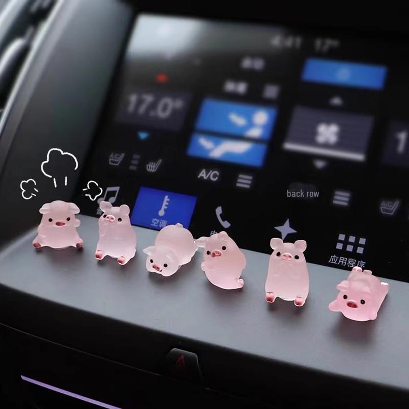 Украшения и украшения для машин из смолы «сделай сам» в виде свиньи, светящейся в темноте, для детей, в качестве поощрительных подарков