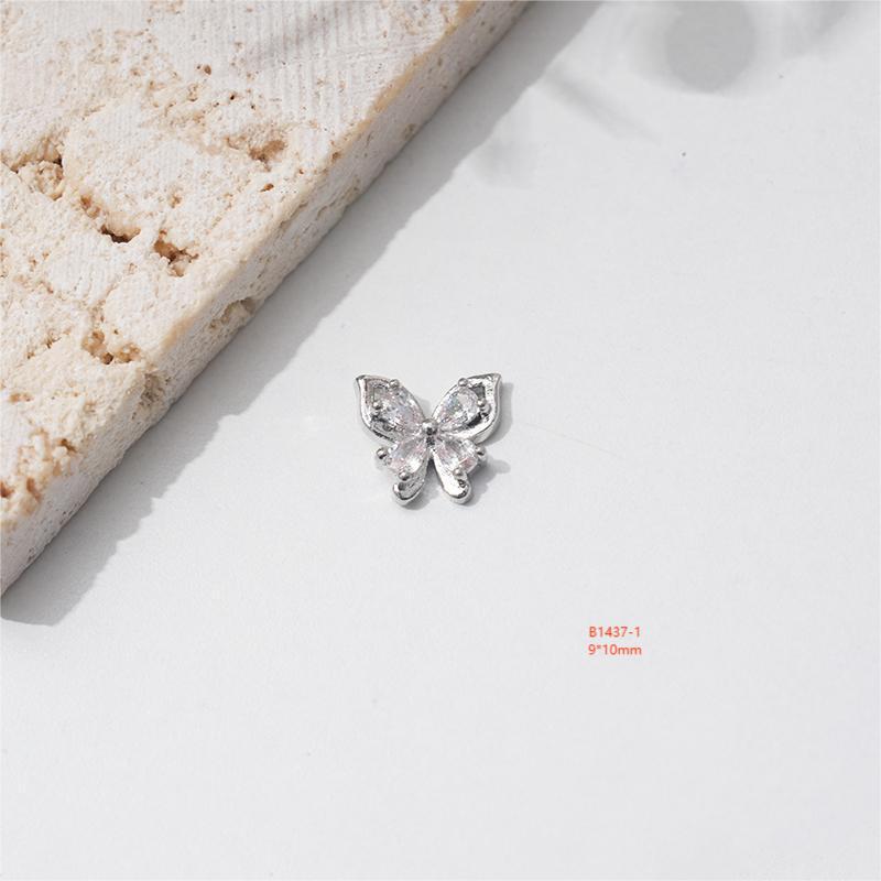 LZ16 Роскошные металлические бабочки из циркония для ногтей