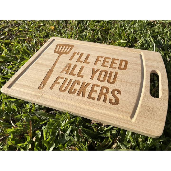 Funny, Cutting Boards, Charcuterie Board, Chopping Board, Personalized Cutting Boards, Laser Engraved, Bamboo Board, New Pattern (A-11" x 8")