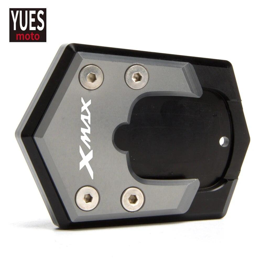 Motorcycle Accessories CNC Side Kickstand Stand Extension Plate LOGO X-MAX For Yamaha XMAX 300 2017 2018