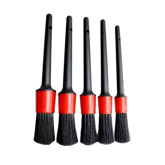 5pcs Car Wash Brush Soft Brush Detail Brush Automotive Interior Cleaning Tools Air Conditioner Air Outlet Cleaning Brush