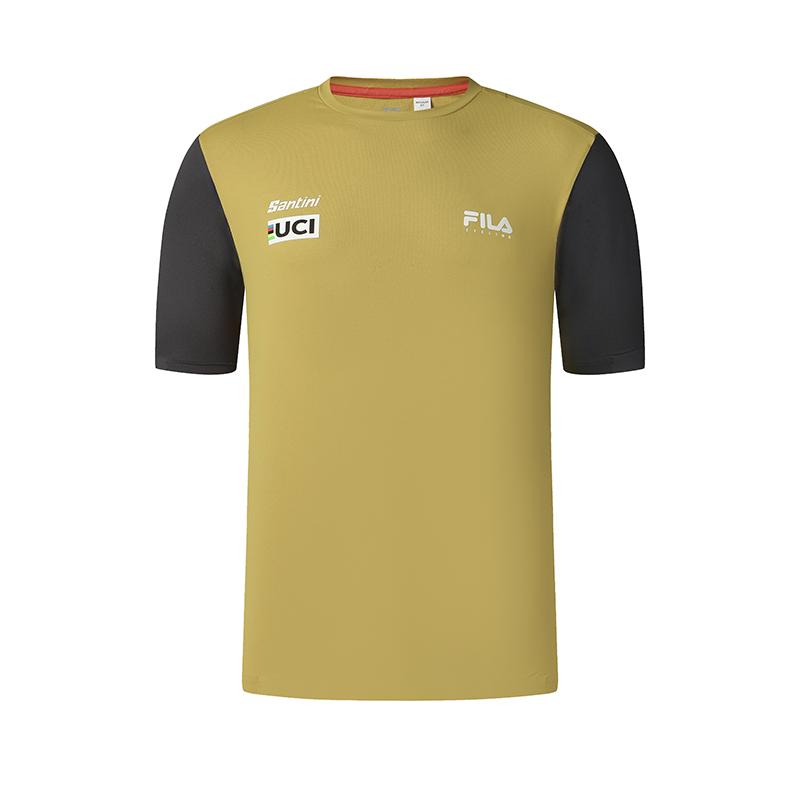 New FILA CYCLING T Shirt Men's Sand Mustard Yellow A11M528102F-MT