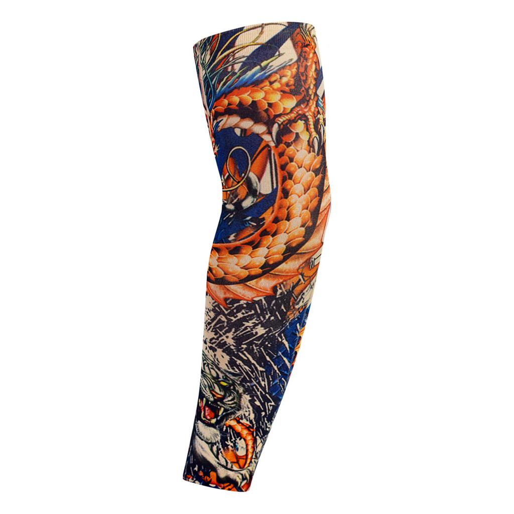 Simulation Tattoo Arm Sleeves Sunproof Arm Covers for Outdoor Enthusiasts Sport Accessory Driving Cycling Arm Protectors