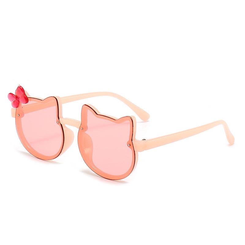 Summer Cute Gradient Girls Sunglasses Outdoor UV Protection Cat Ears Bowknot Sun Glasses Kids Cartoon Eyewear