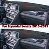 PU Leather Dashboard Cover Dash Pretector Anti-Slip Mat Trim Dashmat Carpet For Hyundai Sonata 2015 2016 2017 2018