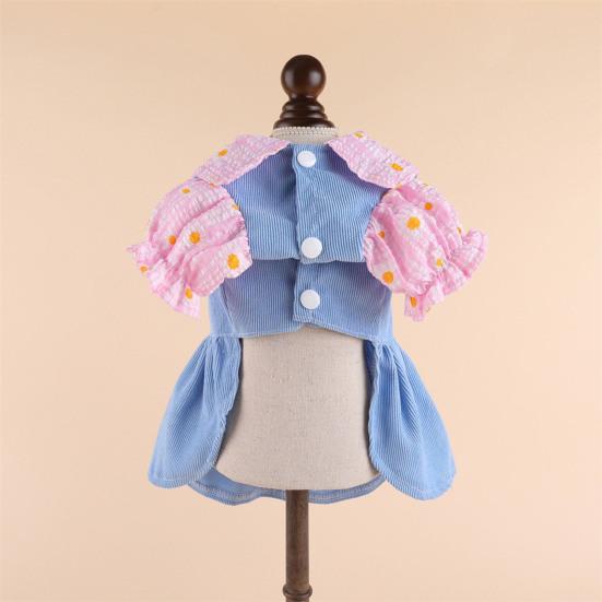 Очаровательное платье принцессы для домашних животных с милой пуговицей в виде медведя, мягкое и удобное дышащее платье для кошек и собак на весну и лето