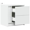 Nightstands with LED Lights 2 pcs White Particleboard