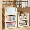 Складной пластиковый ящик для хранения, складная корзина для хранения, многоцелевой контейнер для хранения, органайзер для шкафа, для гардероба, спальни, прачечной