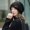 Универсальная шляпа с широкими полями, бархатная шляпа, осенне-зимняя утолщенная вязаная шапка, женская теплая шерстяная шляпа