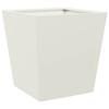 VidaXL Jardinière blanc 40x40x40 cm acier, jardinière d'extérieur, boîte à fleurs, boîte de jardin, jardinière de patio, 851054