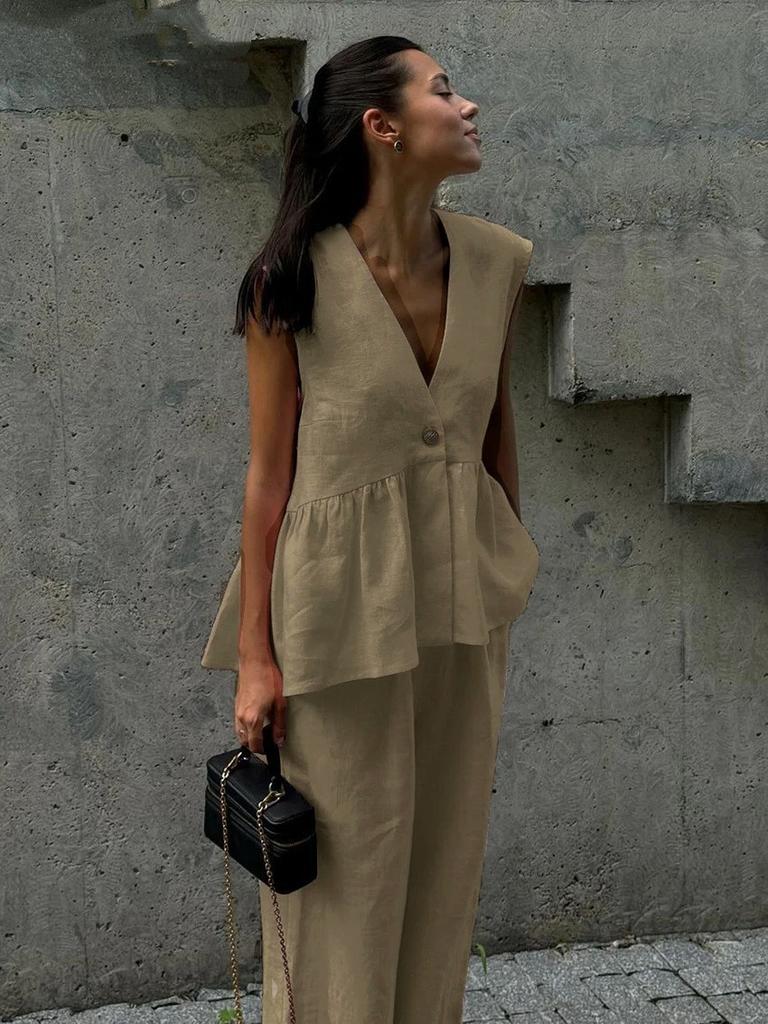 Women Casual Wrap V Neck Cold Shoulder Jumpsuit Outfits Pants Romper