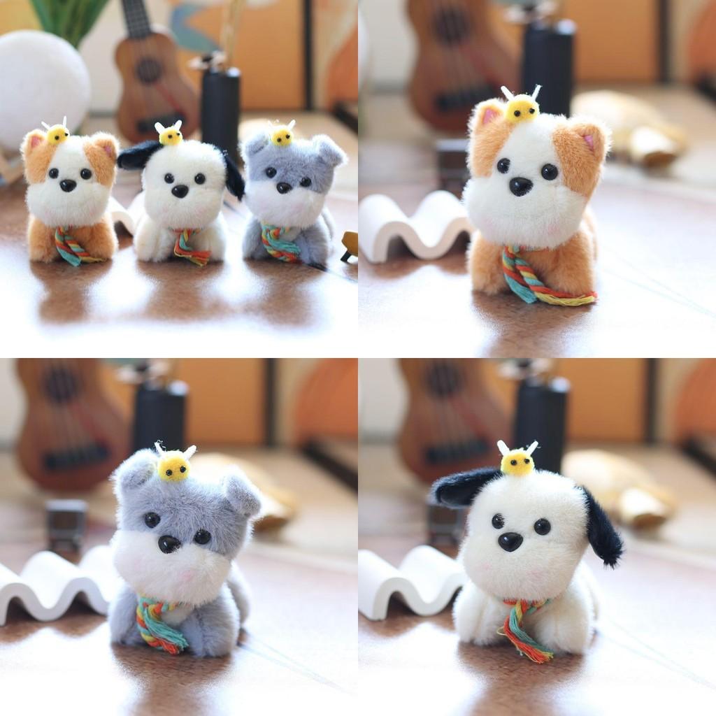 Puppy Keychain Plush Stuffed Toy Backpack Accessory Gift For Nursery Decor