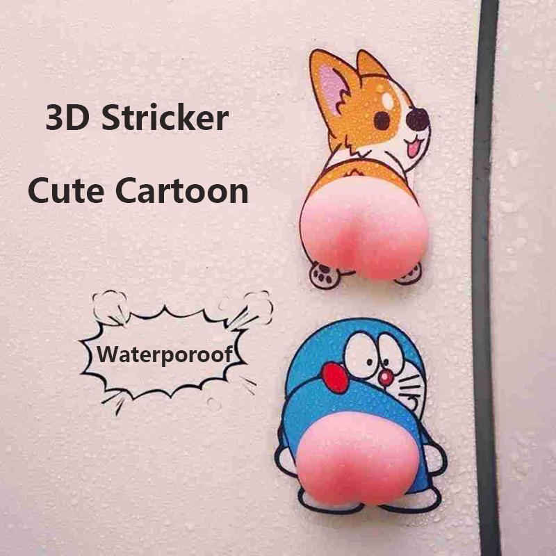 Door Anti-Collision Tape 3D Silicone Sticker Cute Cartoon Sticker For Door Stops Car Phone Case Anti-Hit