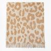 New imitation cashmere scarf fashionable dark coffee animal pattern European and American thickened scarf couple warm shawl