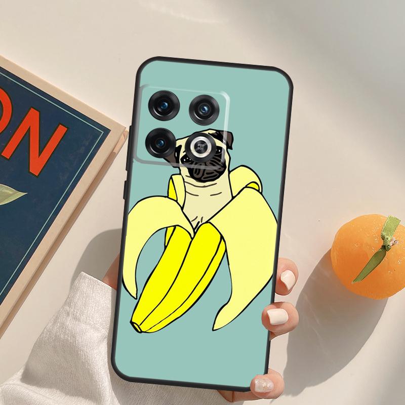 Забавный мультяшный чехол с мопсом для OnePlus 13R 12R 10R 13T 10T 11 12 13 15 OnePlus Nord 5 CE 2 3 4 Lite N20 N30