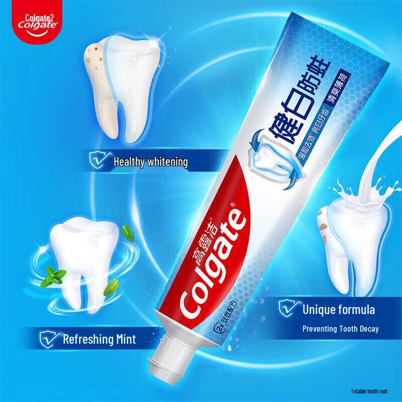 Colgate Отбеливающая зубная паста против кариеса со вкусом свежей мяты