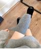 Зимние однотонные чулки выше колена, милые носки в стиле Лолиты, женские толстые теплые чулки, длинные ноги