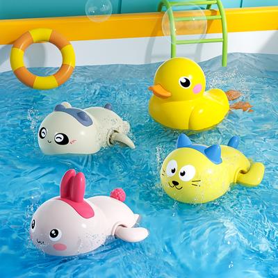 Игрушки для купания малышей Плавающая заводная игрушка Милое животное Заводная игрушка для ванны и бассейна для малышей Новорожденные Игрушки для ванны 1-3 года