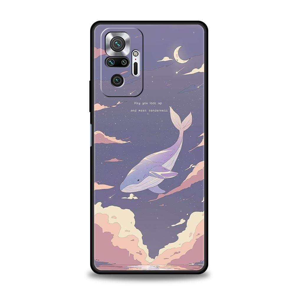 INS Korean Sunset Scenery For Xiaomi Redmi Note 12 5G Phone Case 10C 10 11 9 8 Pro Plus 9S 7 8T 9T 9A 8A 9C K50 K40 Gaming Cover