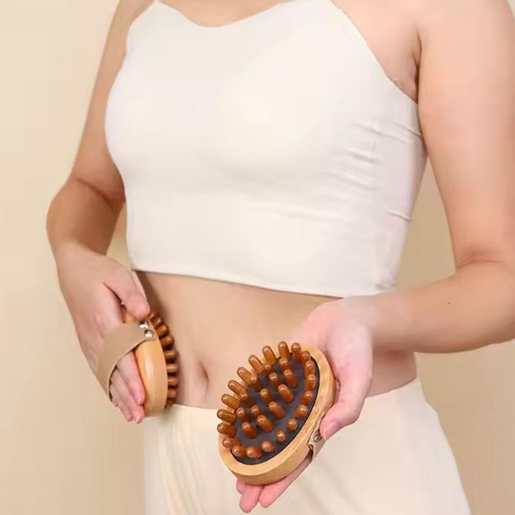 Air Cushion Meridian Brush, Meridian Tapping Device, Air Bamboo Body Brush Bag Tool Brush, Mass J8I8