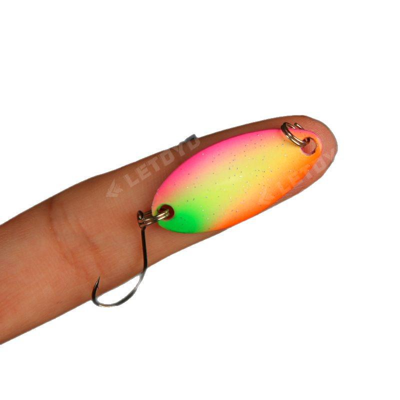 LETOYO UV Glow Sequin Lure: 2.5g & 3.5g Spoon Copper Bait for Long Cast Trout & Mackerel Fishing.
