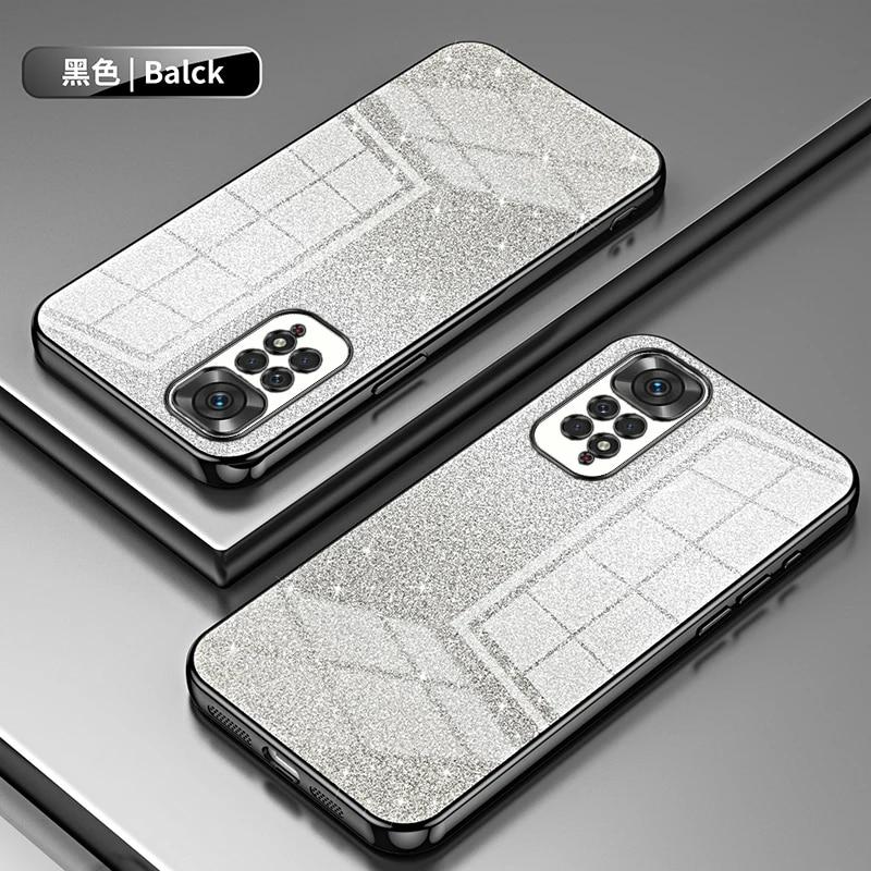 Чехол для телефона с блестящим покрытием для Xiaomi Redmi Note 11 10 Pro Max Plus 11S 10S Mi 11 11T 10T 10 Lite, ультрамягкая задняя крышка из ТПУ