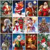 Santa Claus 5D Diamond Painting Cartoon Full Round Drill Snowman Picture of Rhinestones DIY Mosaic Christmas Gift Home Decor