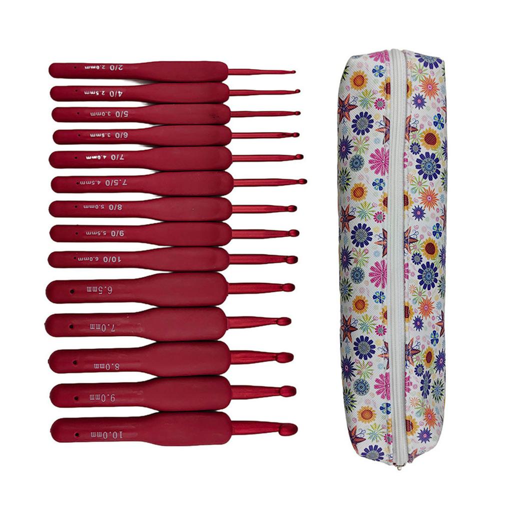 14 шт. эргономичный крючок для вязания, ткачества, рукоделия, 2,0 мм-10 мм, эргономичный крючок для начинающих любителей