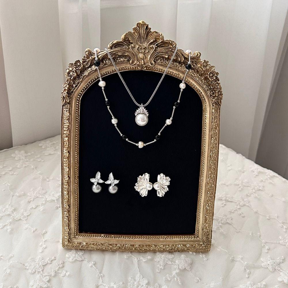 Flower pattern Jewelry Display Bust Model Vertical Desktop Necklace Mannequin Ornament