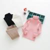 Kids Children Solid Pullover Sweater New 2024 Autumn Winter Boys Girls Turtleneck Knitted Sweaters Tops Clothing for 4-12T