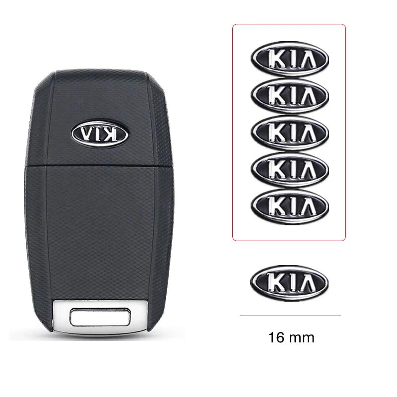 2026 Hot Car Sticker 5Pcs 14 16mm Car Remote Key Logo Stickers Decal For KIA Ceed Sportage Rio Sorento Optima Cerato Picanto K5 