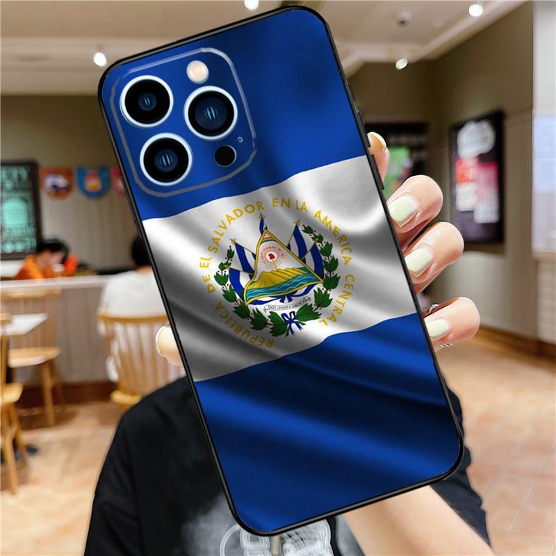 El Salvador Flag Case For iPhone 17 16 14 13 12 11 15 Pro Max Mini Plus 16e 17 Air Bumper Cover Accessories