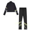Kids Figure Skating Jacket Set Stand Collar Long Sleeve Printed with Leggings for Workout