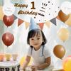 GRESATEK Украшение на день рождения Воздушный шар Воздушный шар с цифрой 1 1 год С днем рождения С днем рождения Украшение на стену из фетра Ткань Флаг Гирлянда Украшение