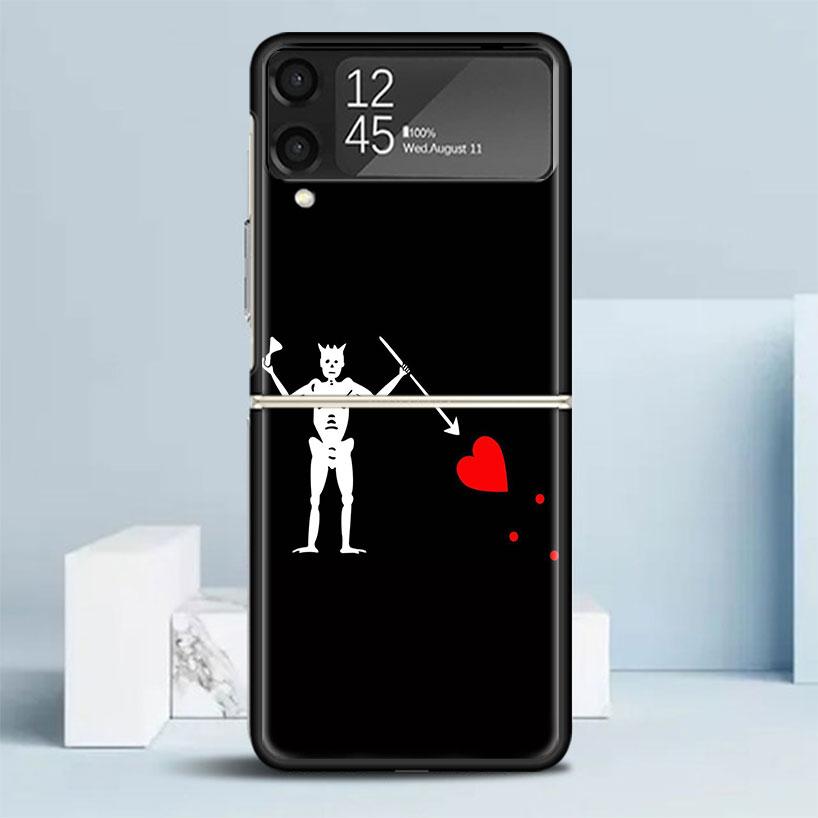 F-Forward Observations Group Black Cover for Samsung Galaxy Z Flip 7 6 5 4 3 5G Phone Case Flip7 Flip6 Flip5 Flip4 Flip3 Pattern