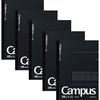 KOKUYO Campus Note Semi-B5 5mm Grid Ruled 40 Sheets Black X 5