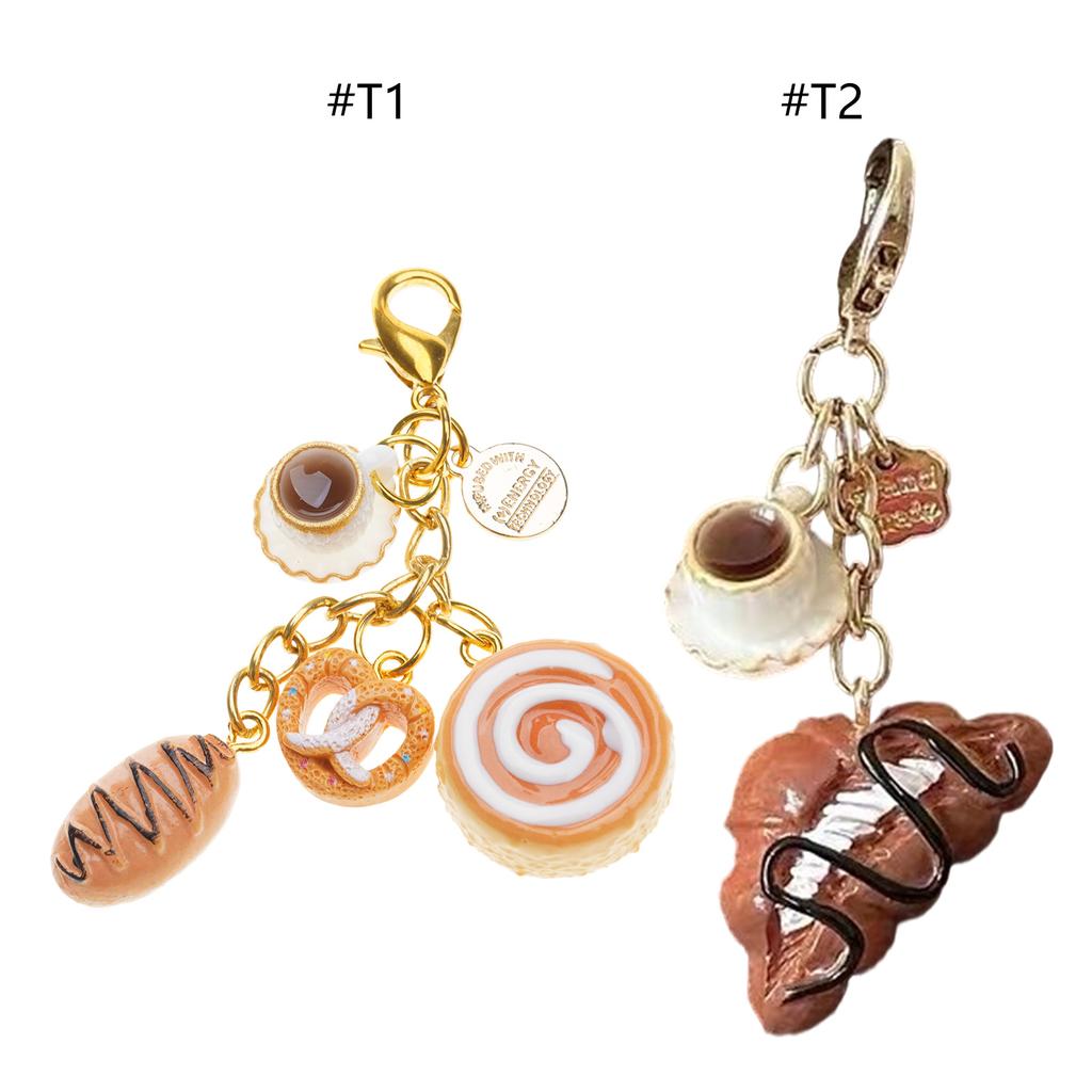 Модный брелок для ключей в виде хлеба с пряжкой Практичный и привлекающий внимание аксессуар для студентов и законодателей моды