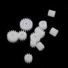 11 Pieces/set White Plastic Assorted Gears Worm Kits for Diy Buliding Robot RC Toys Model