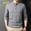 Men's New Polo Shirt Business Sweatshirts Casual Polo Shirts Mens Long Sleeve Office Worksuits Collar Tees Tops Shirts Men