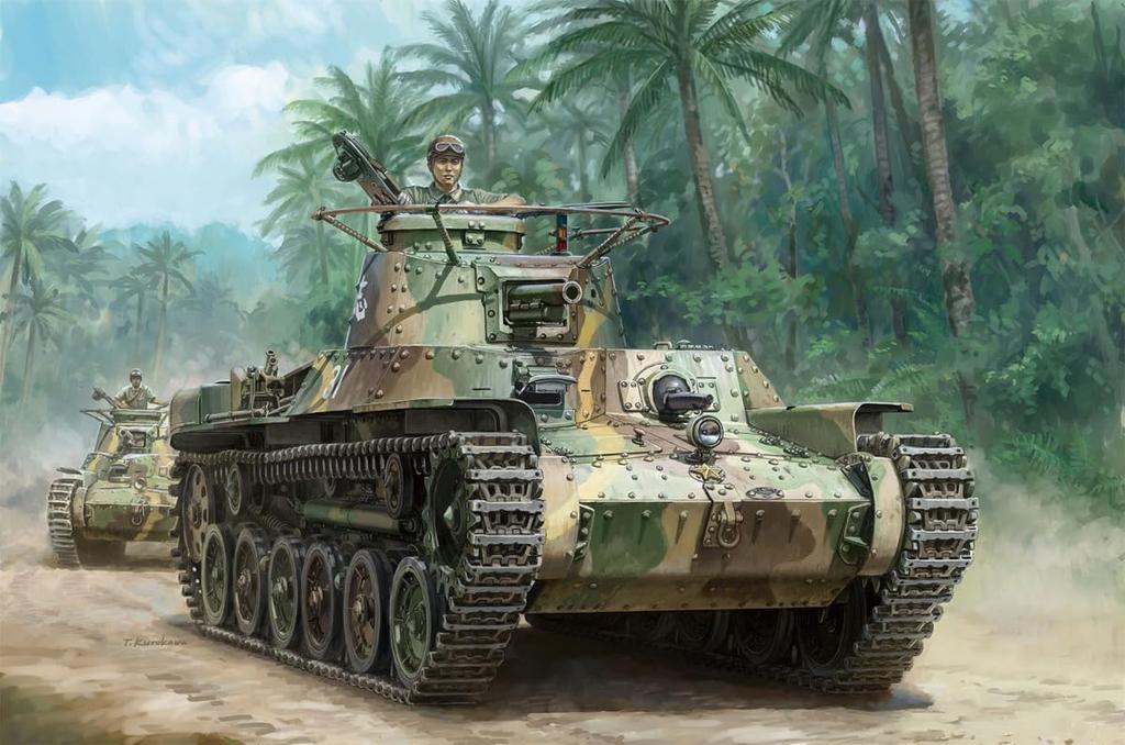Dragon Tanks of the World 7 WW2 Средний танк Тип 97 Ранняя модель Пластиковая модель MD007 Platz/MONO 1/35 Chi-Ha (танк)