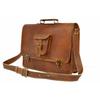 Men's Goat Leather Messenger Real Satchel Bag Genuine Laptop Brown Briefcase New