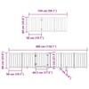 9 Piece Foldable Black Dog Gate 450 cm Poplar Wood