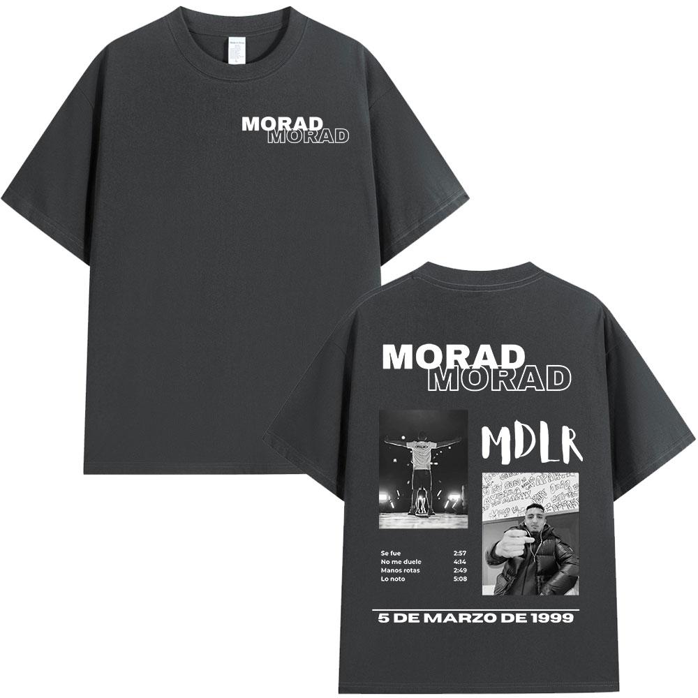 Футболка с принтом певца Rap Morad MDLR Tour Album для мужчин и женщин, Высококачественная, Модная, Хип-хоп, Уличная, Свободная, Дышащая, Из чистого хлопка
