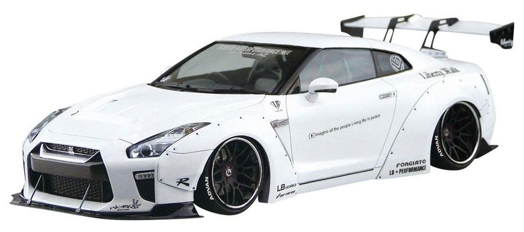 Aoshima Bunka Kyozai Scale Liberty Walk Series 11 LB Works R35 Type Plastic Model (AOSHIMA) 1/24 No. GT-R 1.5
