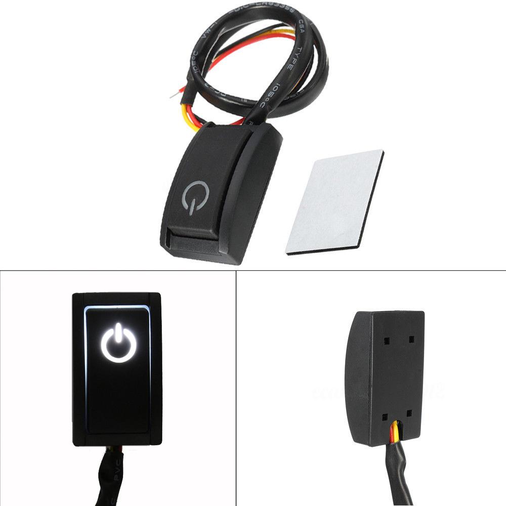 Universal LED Light Symbol DC12V 200mA ON/OFF Switch Latching Car Push Button